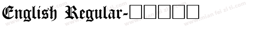 English Regular字体转换